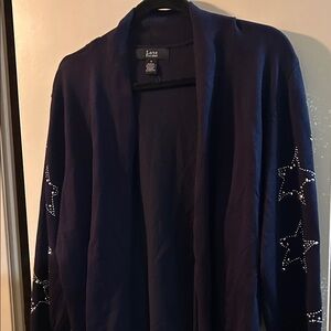Love Women's Navy Cardigan with Star Accents